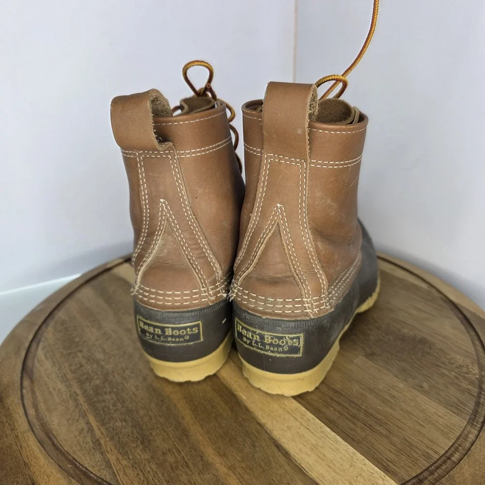 L.L. Bean Bean Boots Women's 8 Waterproof Leather Rubber‎ Duck Boots 6 Eyelet